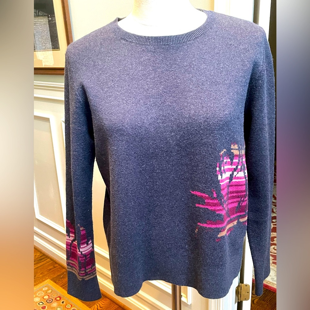 Pendleton navy and burgundy wool  sweater.